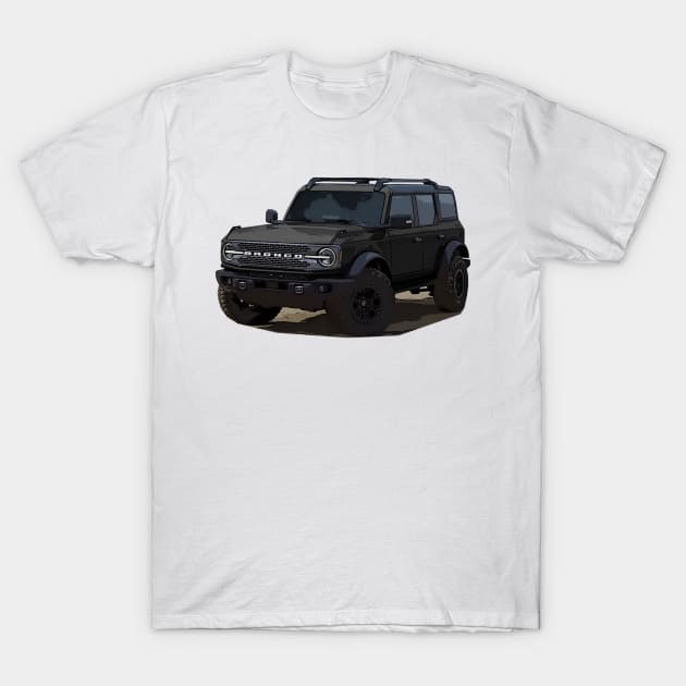 2021 Ford Bronco 4 Door  Carbonized Grey T-Shirt by Woreth